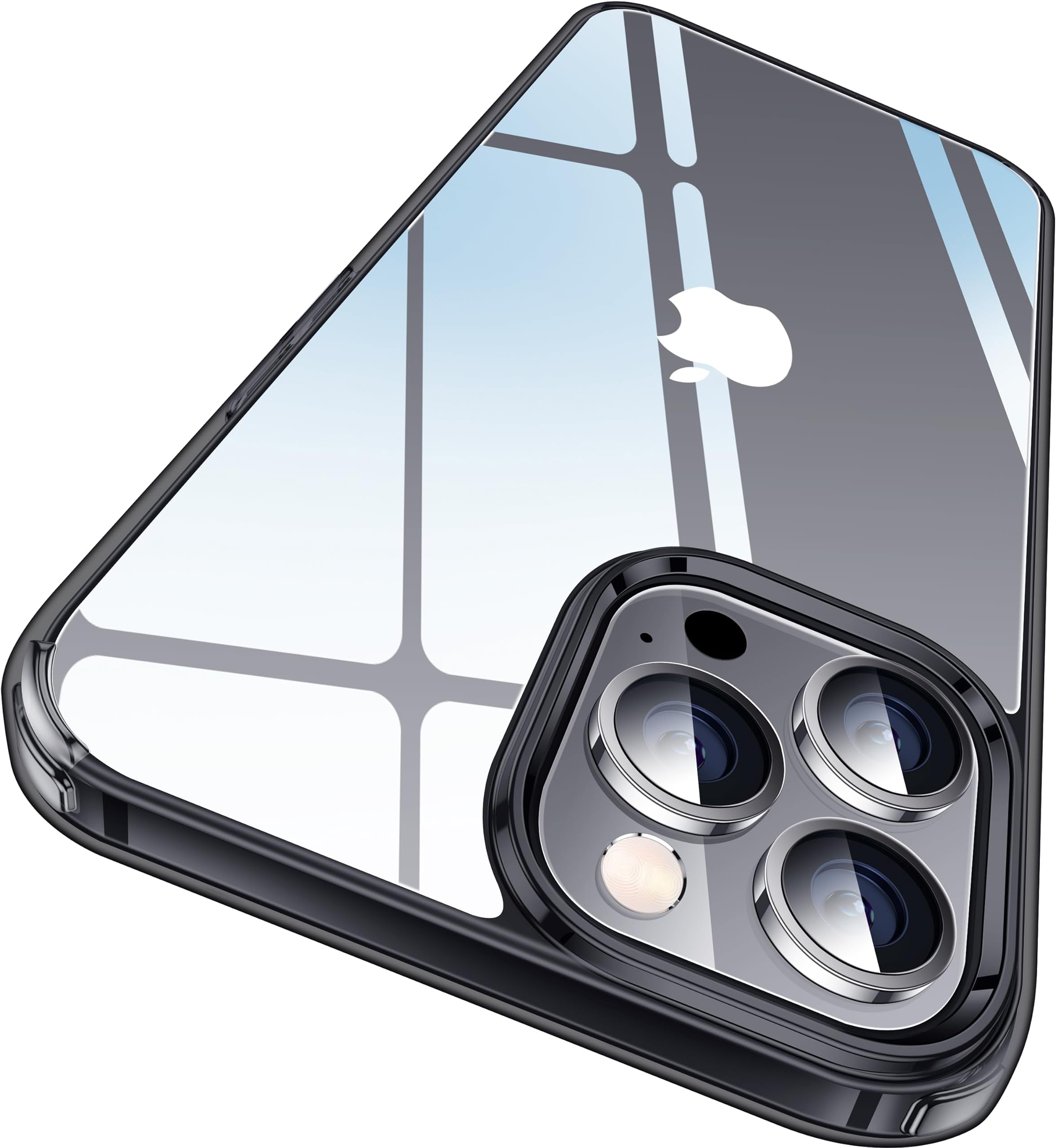 CASEKOOCrystal Clear for iPhone 15 Pro Max Case [TOP1 Anti-Yellowing] [Superior Military-grade Protection] Shockproof Protective Phone Case Thin Slim Cover for iPhone 15 Pro Max, Black
