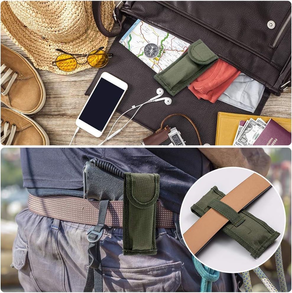 7-in-1 Camping Utensils Tool, Foldable Camping Utensil Set, Portable Stainless Steel Spoon, Fork, Knife & Bottle Opener Combo Sets, Multifunction Travel Backpacking Cutlery Eating with Case by HAHAHOO