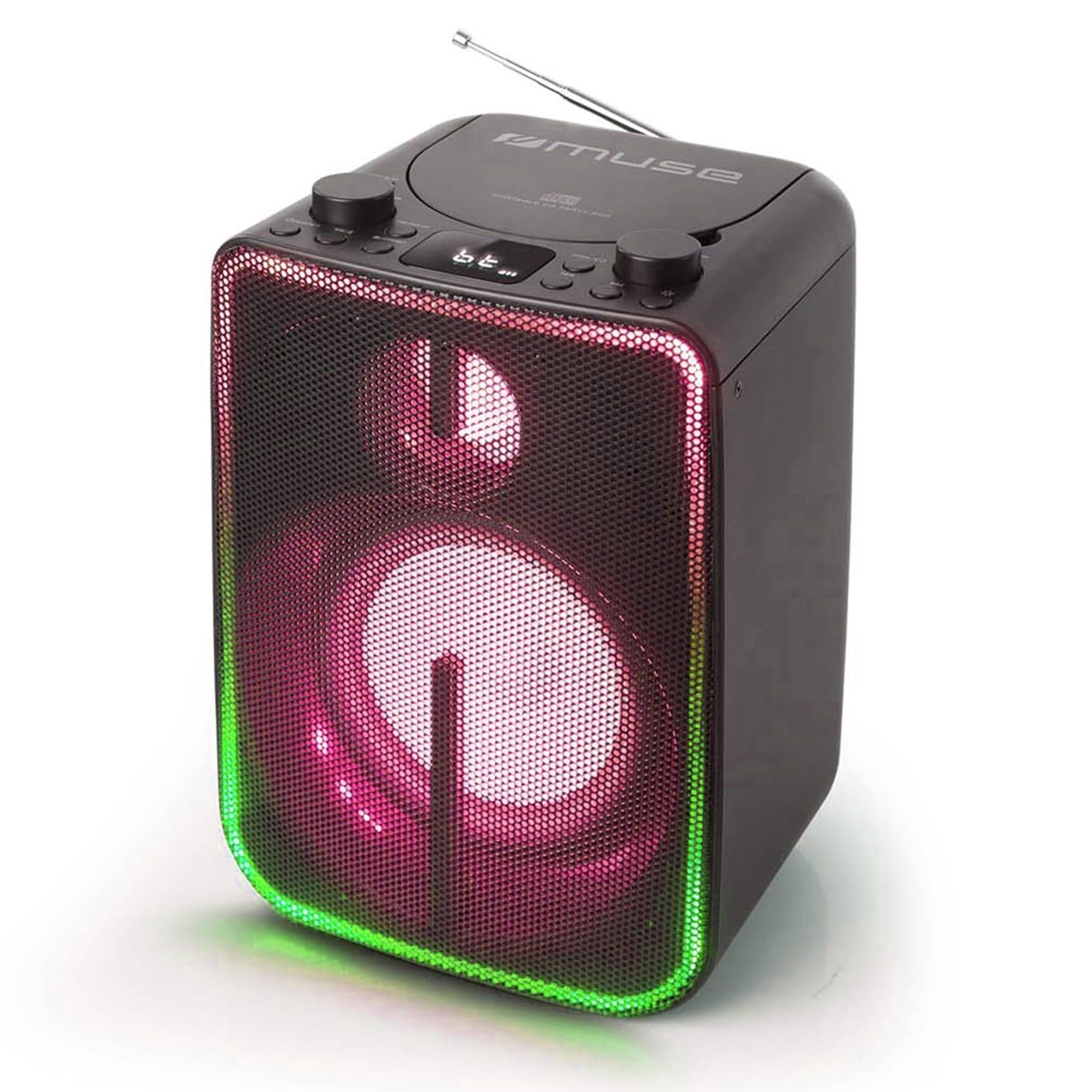 Muse Enceinte Valise M-1810 DJ Couleur Noire, Bluettoh, CD, CD-R/RW, MP·