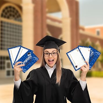 Graduation Wish & Advice Cards - 50PCs Graduate Party Supplies Advice Card for Class of 2026 Graduations Party, Graduate Favors Cards for High/College/Senior School