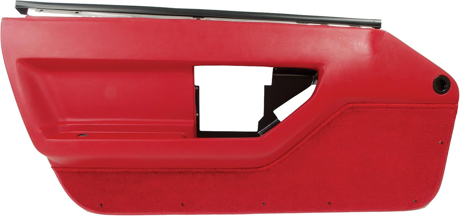 Standard Driver's Side Door Panel - Red - For 1986-1989 Corvette