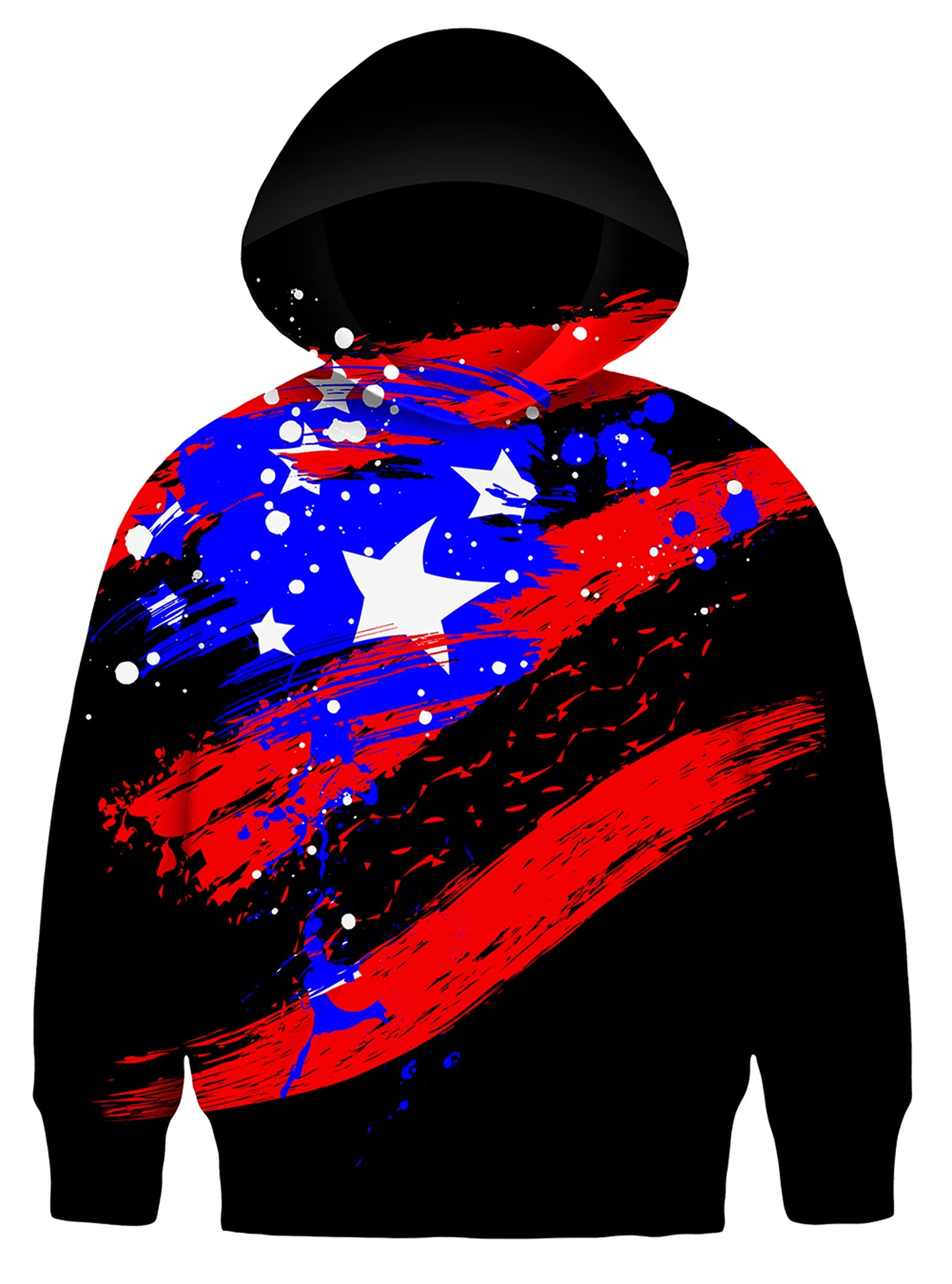 Asylvain Graphic Hoodies for Boys Girls 3D Print Novelty Colorful Cool Kids Sweatshirts Size 6-15 Years