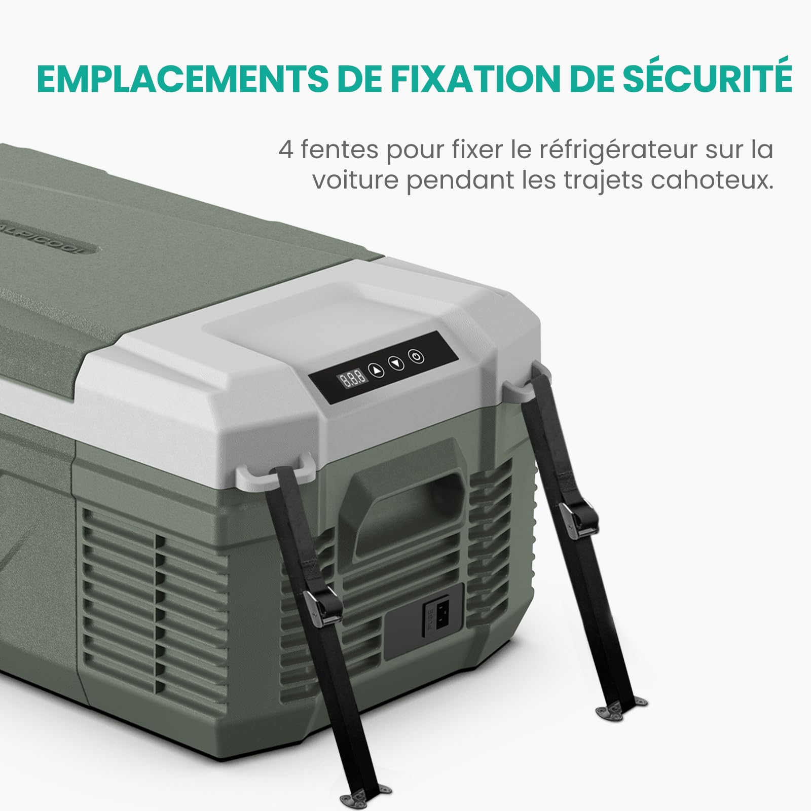Alpicool Frigorifero Portatile Elettrico 15L, Frigoriferi per Auto 12/24V DC 100~240 Volt AC Frigo Auto, -20℃-20 ℃ Mini Frigorifero da Campeggio per Camion, Barca, Viaggio, Picnic