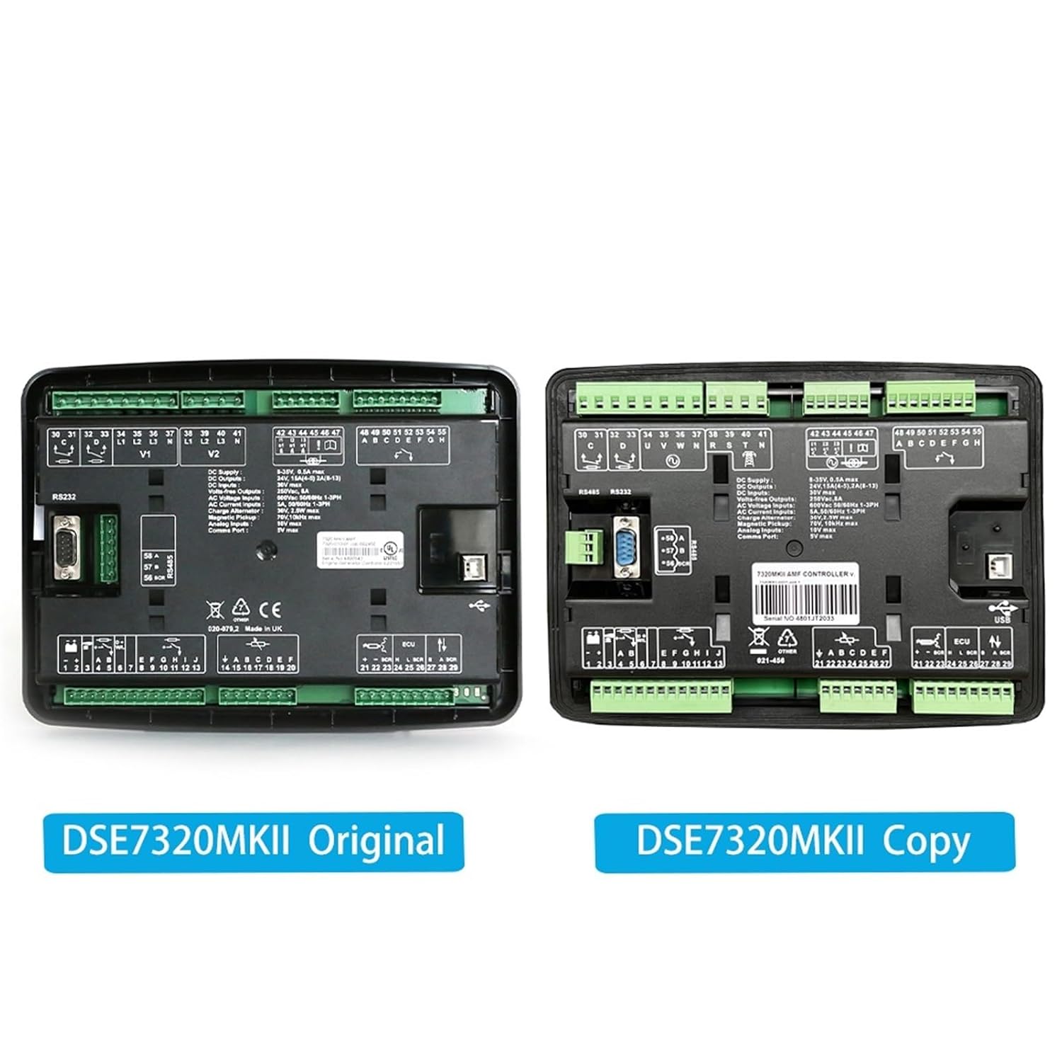 DSE7320 MKII Diesel Generator Auto Start Mains (Utility) Failure Control Module Display Controller Panel(DSE7320MKII)