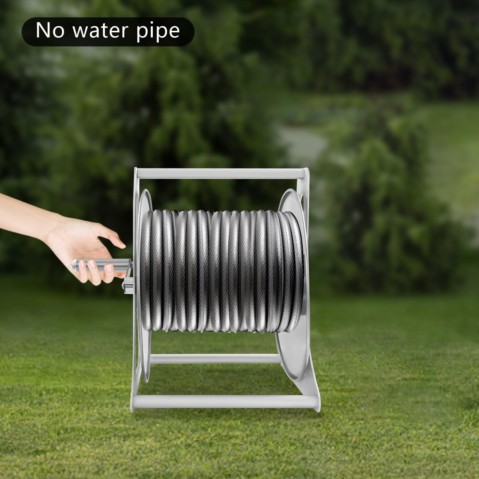 Gartenschlauchaufroller Schlauchtrommel Wandmontage Schlauchaufroller Schlauchrolle Hose Reel Wasserschlauchtrommel Aus Edelstahl Für Garten Terrasse Gemüsebeet Haustierpflege
