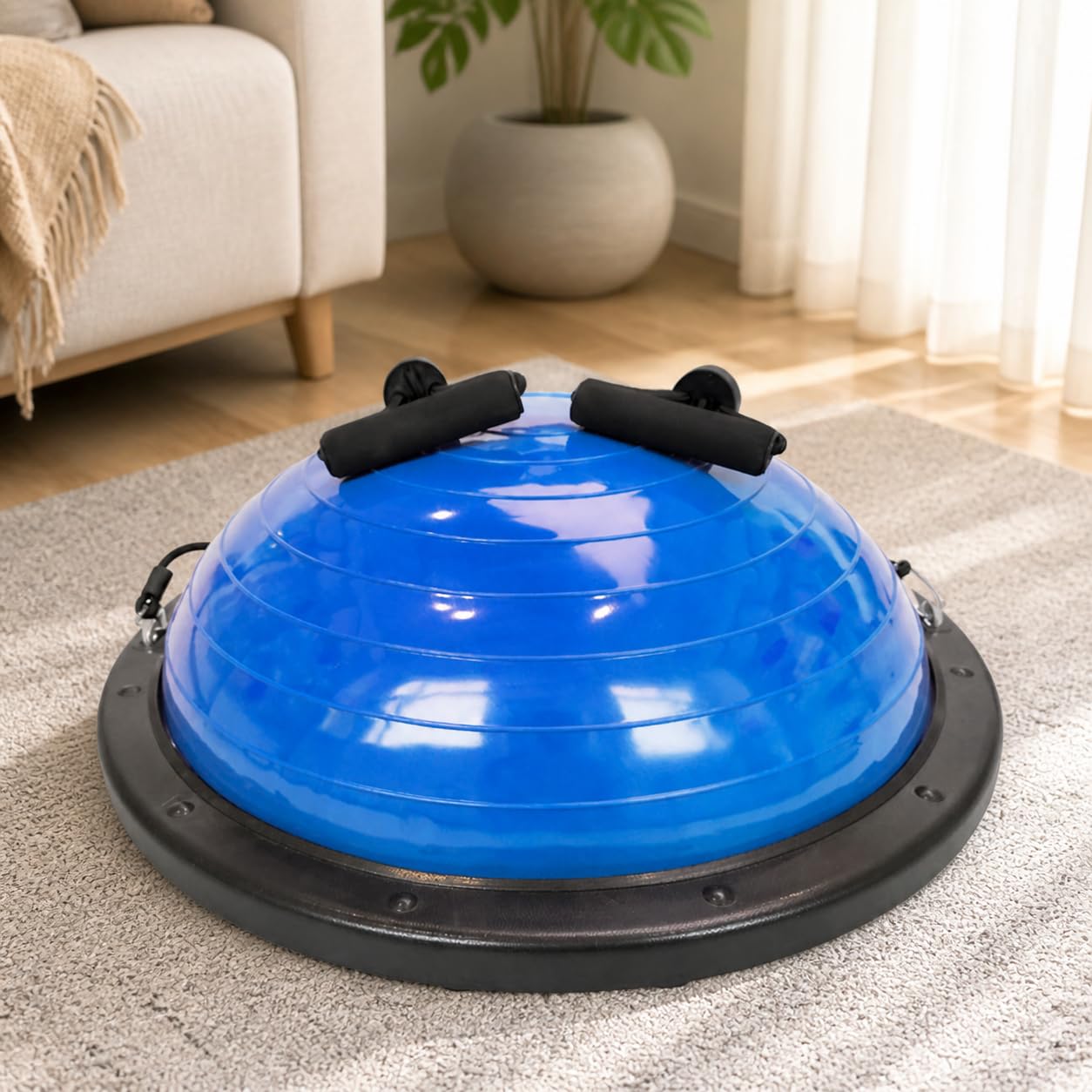 Balón Gimnasia para Fitness con Válvula Inflado Rápido y Material PVC Grueso para Ejercicios Estabilidad y Equilibrio en Sesiones Pilates para