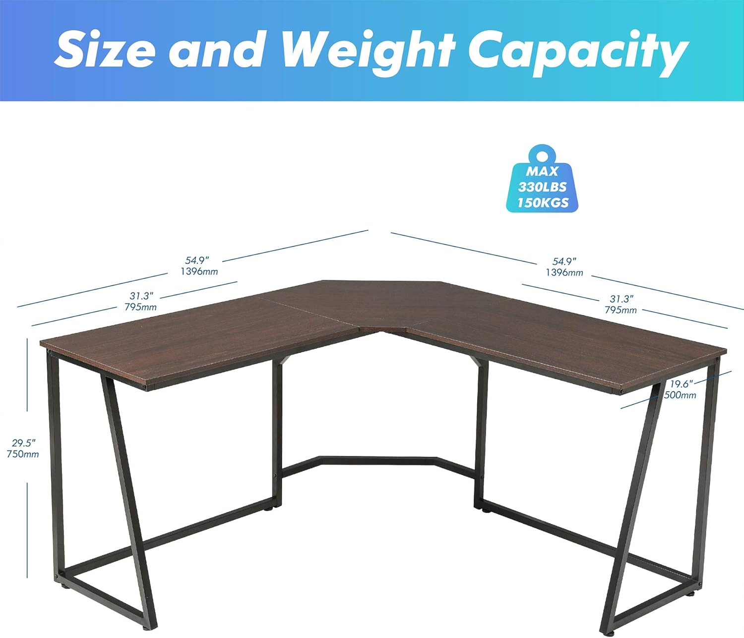 FITUEYES L-Shaped Office Desk LCD114001WE Instruction Manual