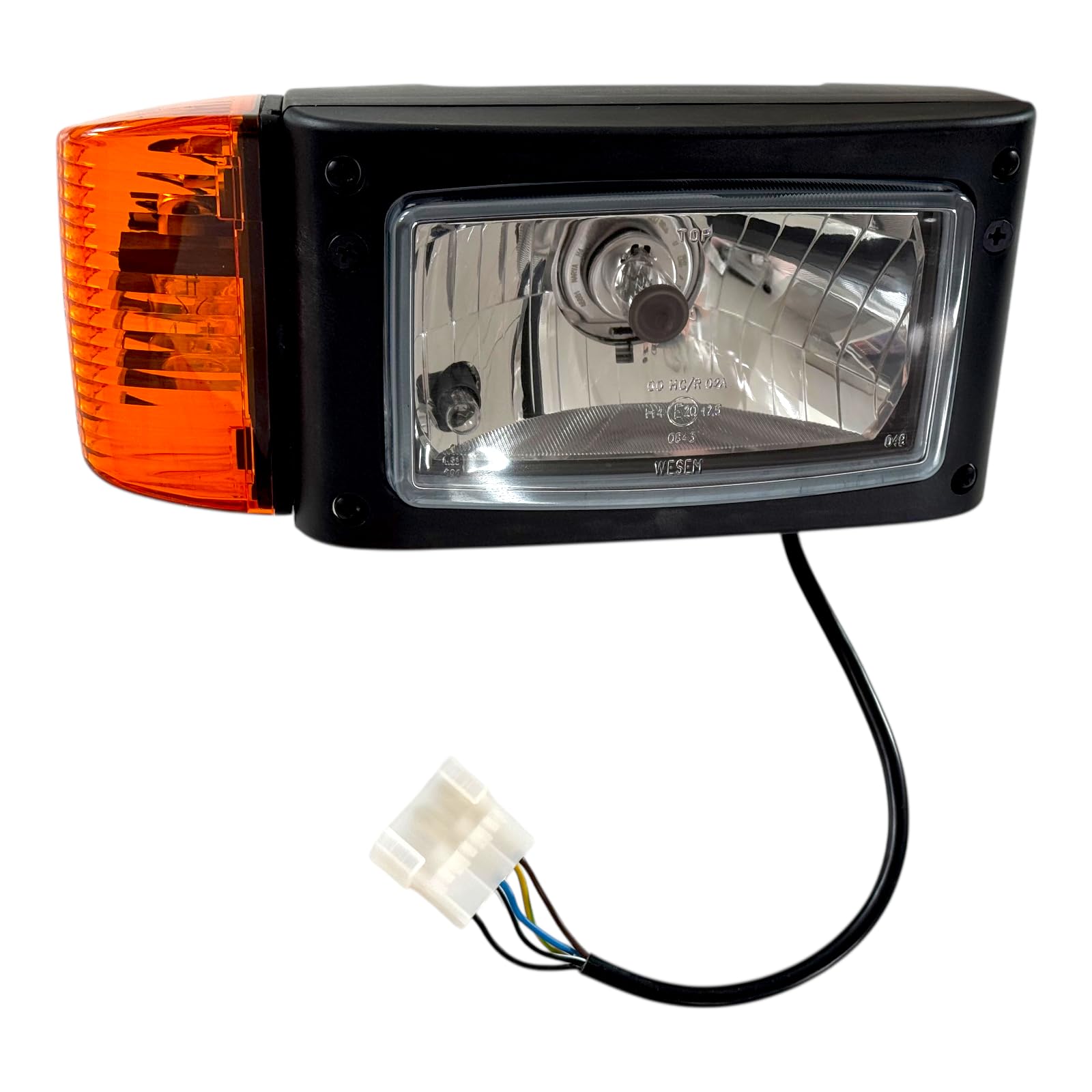 Piloto Intermitente 2 faros H4 con intermitentes de 12 V, cargador de ruedas, remolcadores, para construcción, para nieve y pantalla de lámpara