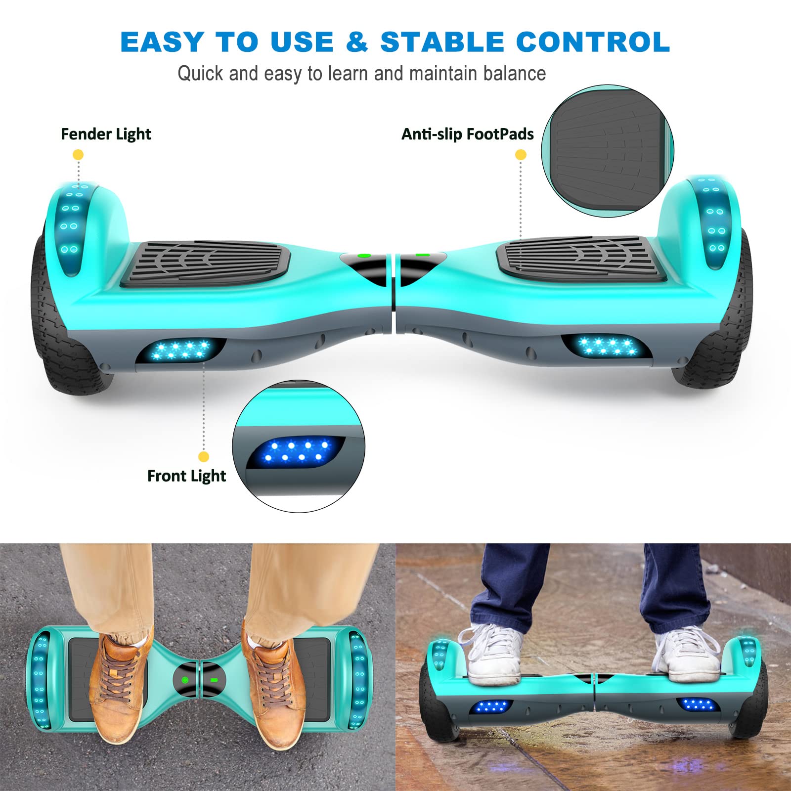 FLYING-ANT Hoverboard, 6.5 inch Self Balancing Electric Scooter with Safe Certified, Hover Board for Kids and Adult, Great Gifts