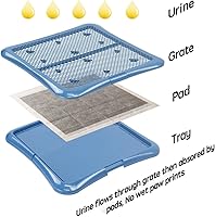 Vista 5 de petphabet Soporte de almohadilla de entrenamiento para perros, bandeja de entrenamiento de malla (L-24 x 24 pulgadas)