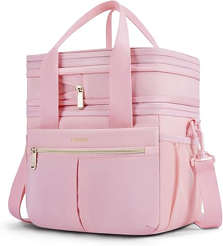 TOURIT Lonchera para mujeres y hombres, bolsa de almuerzo aislada de doble cubierta para mujer, ampliable, a prueba de fugas, reutilizable, para el