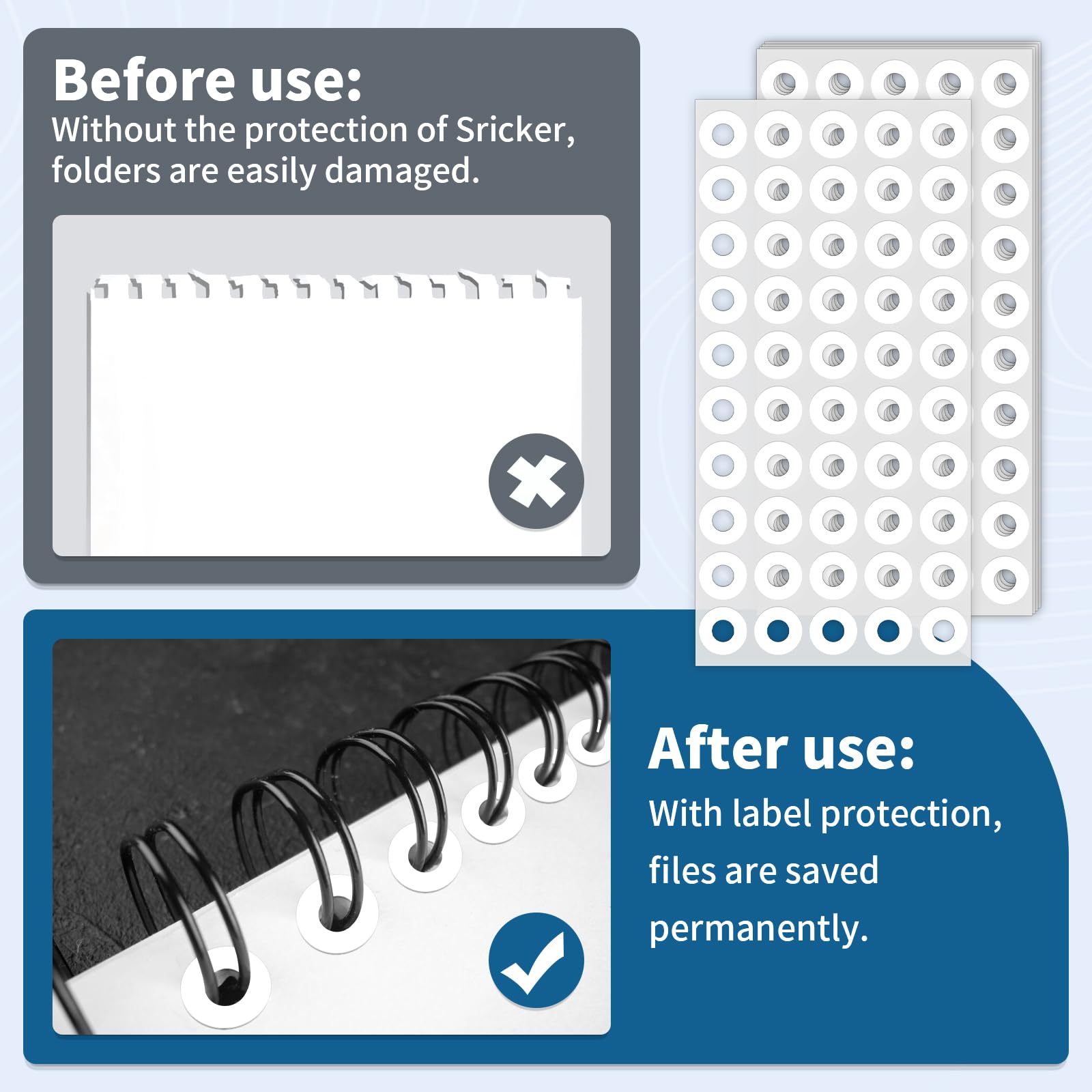 Reinforcement Stickers For Hole Repair And Paper Protection - View #8