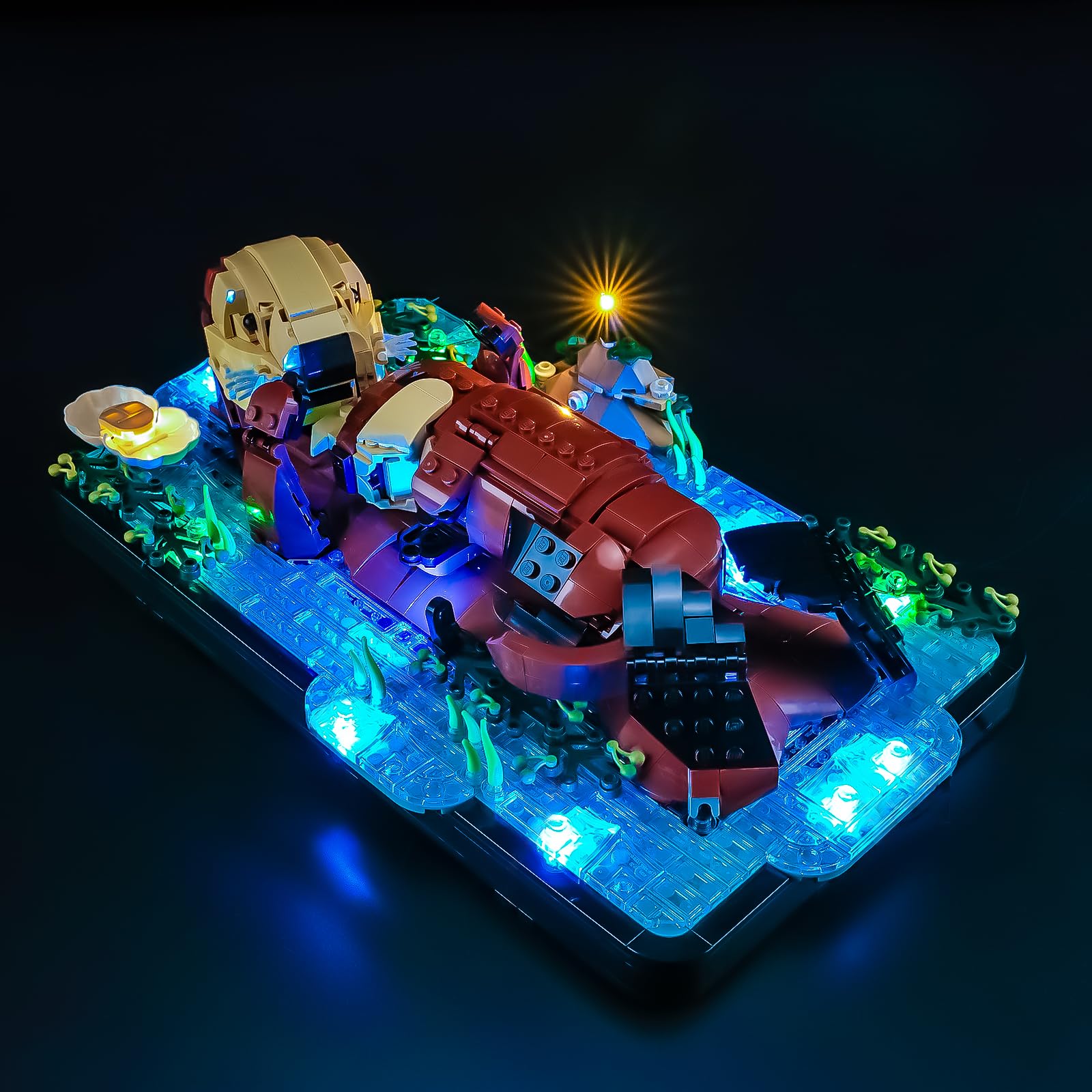 YEABRICKS LED Light for Lego-21366 Ideas Floating Sea Otters Building Blocks Model (Building Set NOT Included)