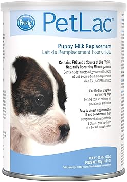 Pet-Ag PetLac Powder for Puppies - 10.5 oz - Puppy Milk Replacement Powder Puppies Newborn to Six Weeks Old - Easy to Digest