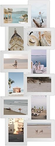Miniatura 8 de J.M.Deco Marco de fotos de 12 aperturas para decoración de pared, marcos de fotos de 4 x 6 pulgadas, collages para decoración del hogargalería,