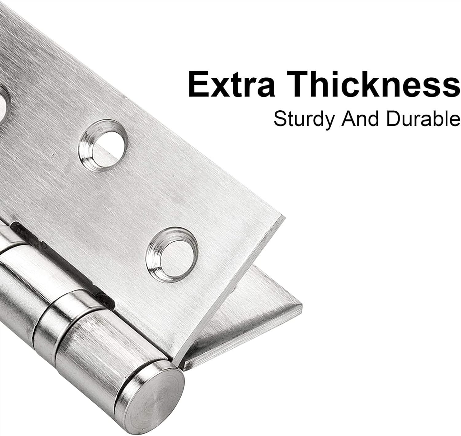 4x3 Inches 4Pack Small Door Hinges Perforated Stainless Steel Daquan Cabinet Loose-Leaf Welding for Doors and Windows