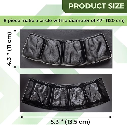 Miniatura 3 de Molde de hormigón para piedra de borde redondo de 47.2 pulgadas, plástico ABS de 0.079 in, molde de cemento – Fundición Pathmaker Garden Pathmate