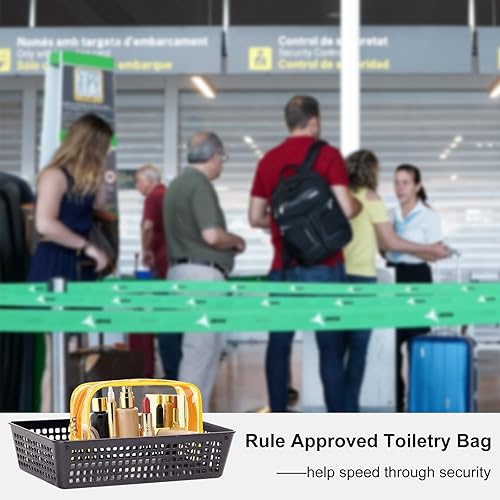 Miniatura 4 de PLULON TSA Approved Toiletry Bag, 6 Pack Clear Toiletry Makeup Bag Cosmetic Bags Waterproof Quart Size Travel Bag for Women Men Carry on Airport