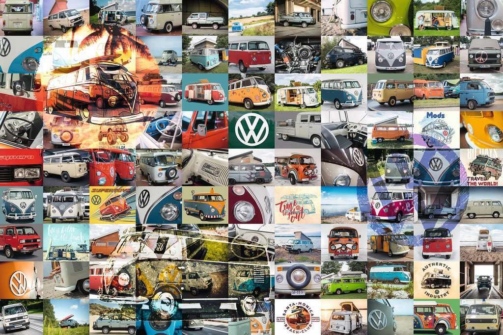 Ravensburger - Puzzle 3000 Piezas Furgonetas Volkswagen | Puzzle Adultos | Rompecabezas Adultos | para Toda La Familia | 121x80 Cm | Regalo Adulto