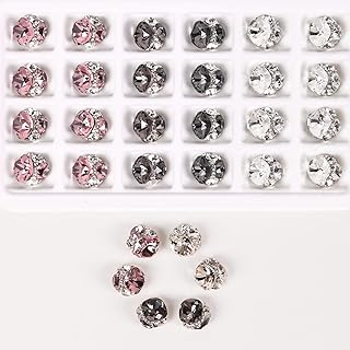 3D Stacked Rhinestone Nail Art JewelryCharms Multi-Stone Crystal Nail Ge...
