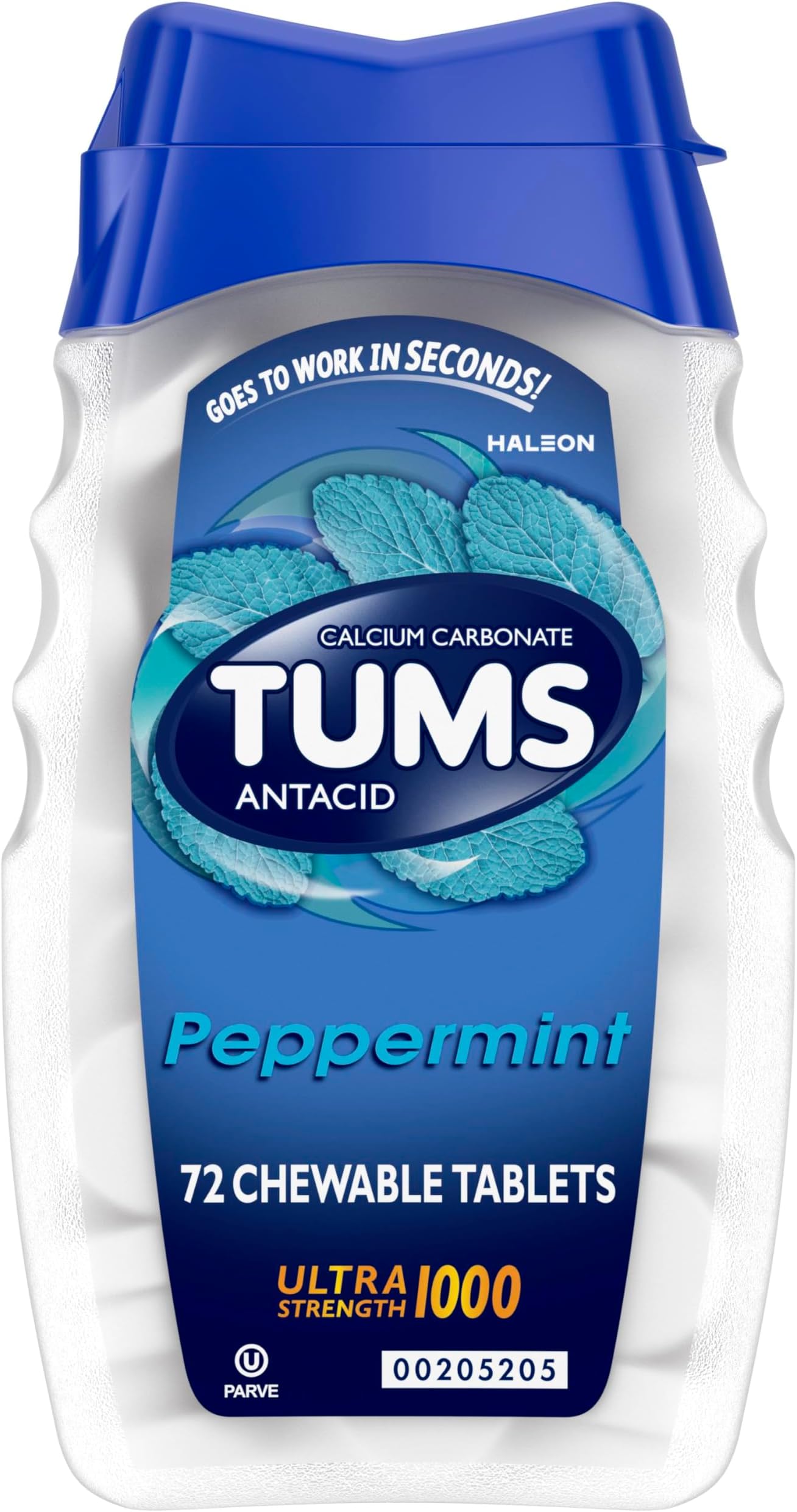 Antacid, Ultra Strength 1000, Peppermint, 72 Chewable Tablets