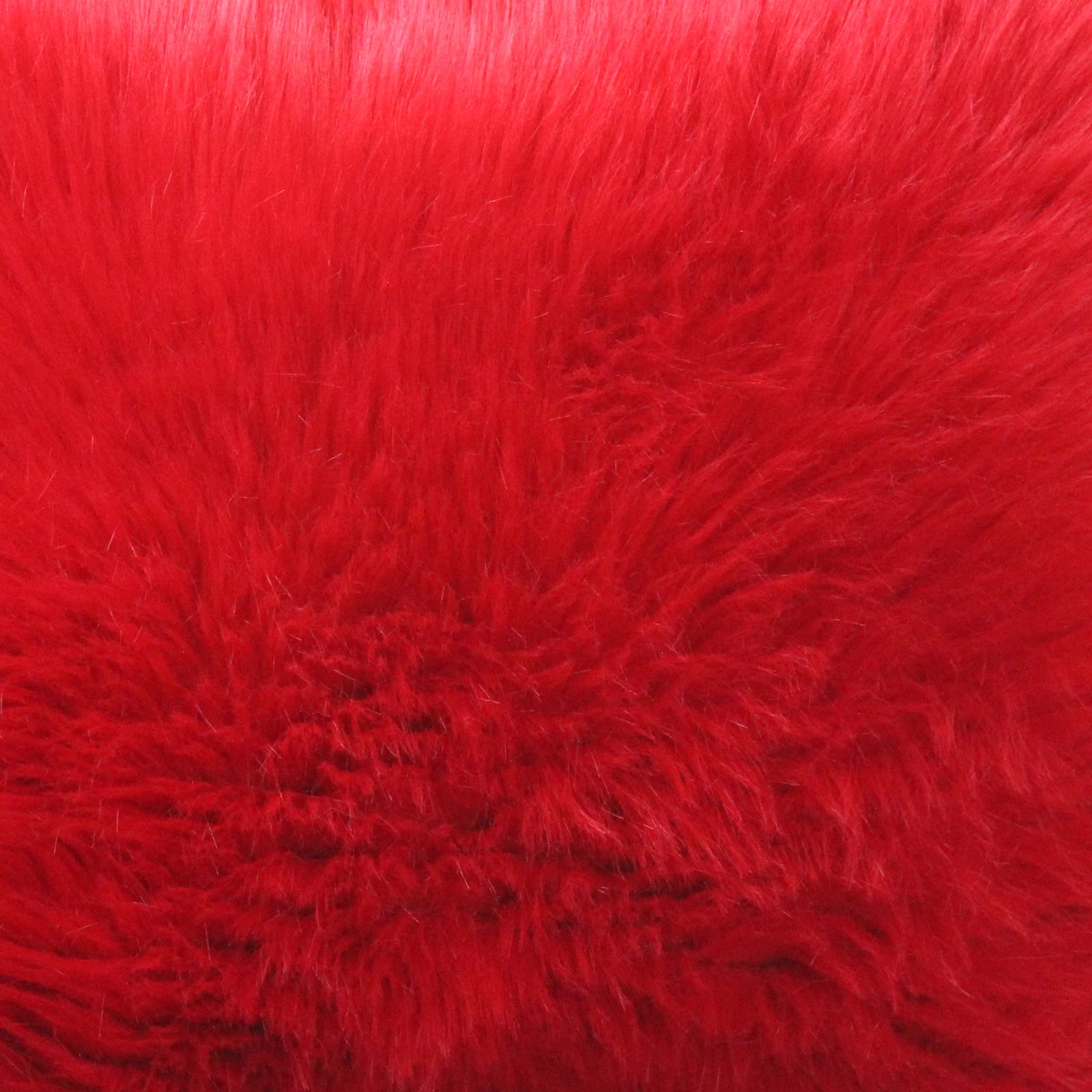 JOJUSIS 2er-Set Kissenbezüge Aus Kunstfell – Weich, Flauschig Mit Breiten Streifen In Rot (40,6 X 40,6 Cm)