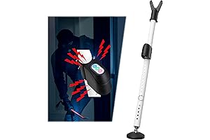 Upgraded Door Security Bar with 120dB Door Stop Alarm