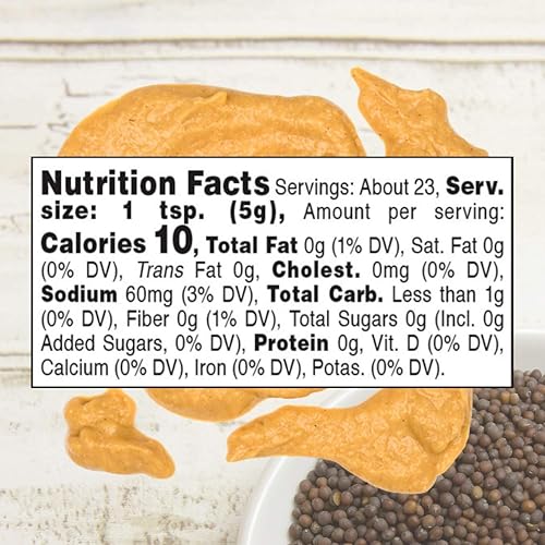 Miniatura 4 de Roland Foods Mostaza picante china, tarro de 4 onzas, paquete de 6