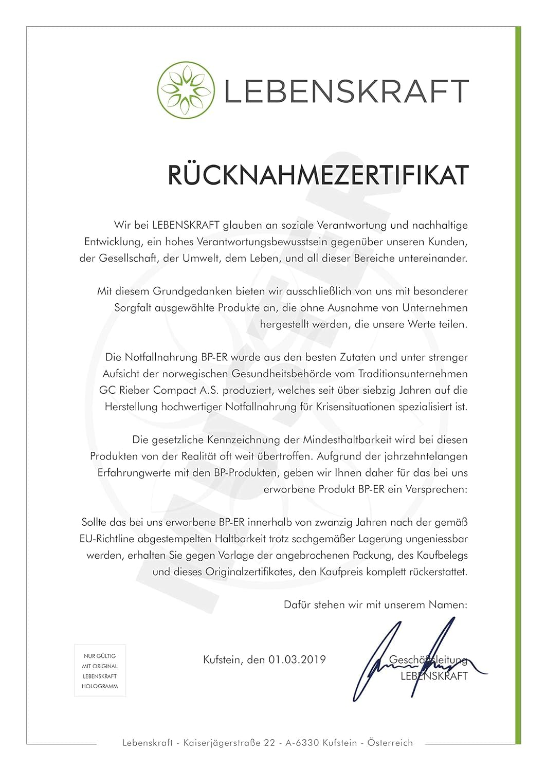 "Top 5 Notfallnahrungen für Krisensituationen im Überblick" 9 BP-ER Notration 24x500g Halal