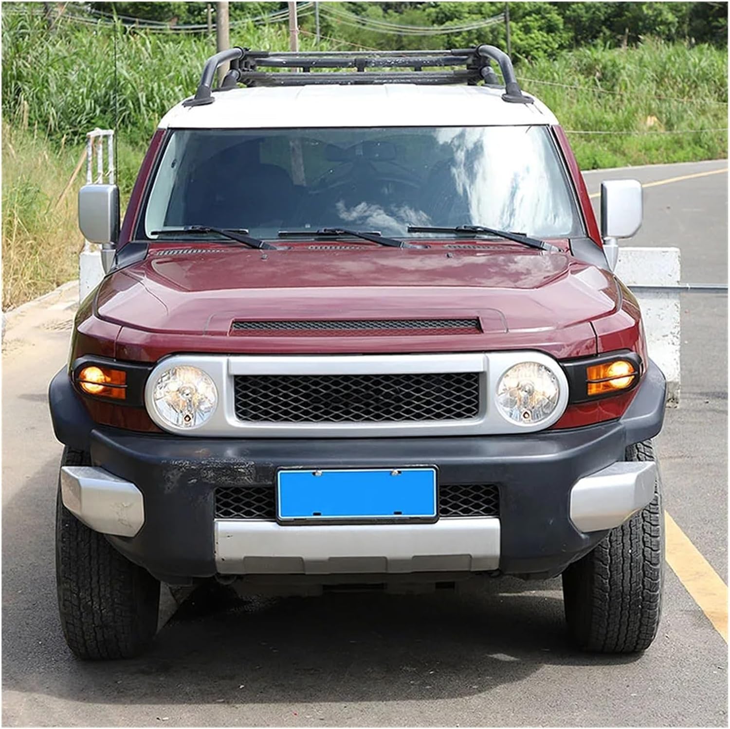 Compatible With 2007-2021 Toyota FJ Cruiser ABS Car Front Fog Lamp Cover Trim Sticker Protector Cover Car Exterior Accessories