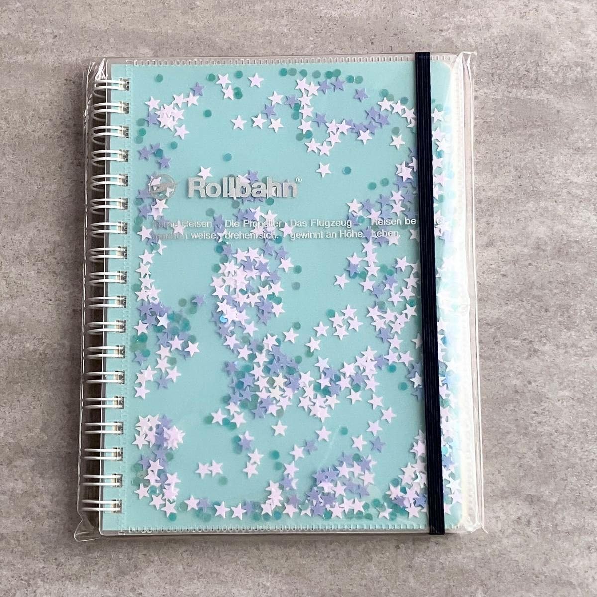ロルバーン グリッター ミント ポケット付メモ L Rollbahn デルフォ ス