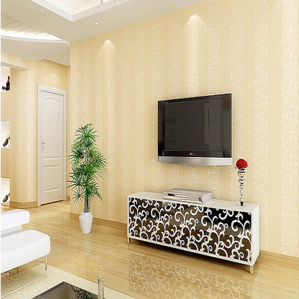 Carta da parati Carta Da Parati Autoadesiva Beige, Carta Da Parete Non Tessuta Carta, Materiale Decorazione Semplice Per Soggiorno E Camera Da Letto Tv Sfondo Sfondo (Size : 0.53X5M)