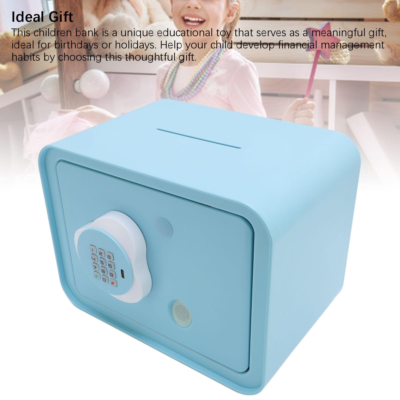 Fockety Tirelire électronique pour Enfants, Coffre-Fort à Code Secret par