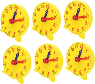 TOYANDONA Molde De Tempo De Percepção 6 Peças Brinquedos Educativos Molde De Relógio Alunos De 8 Cm Aluno