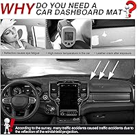 Vista 2 de Autorder Tapete de cubierta de salpicadero para Dodge Ram 1500 2500 3500 2023 2024 2025 Accesorios Cubierta de tablero de franela para salpicadero