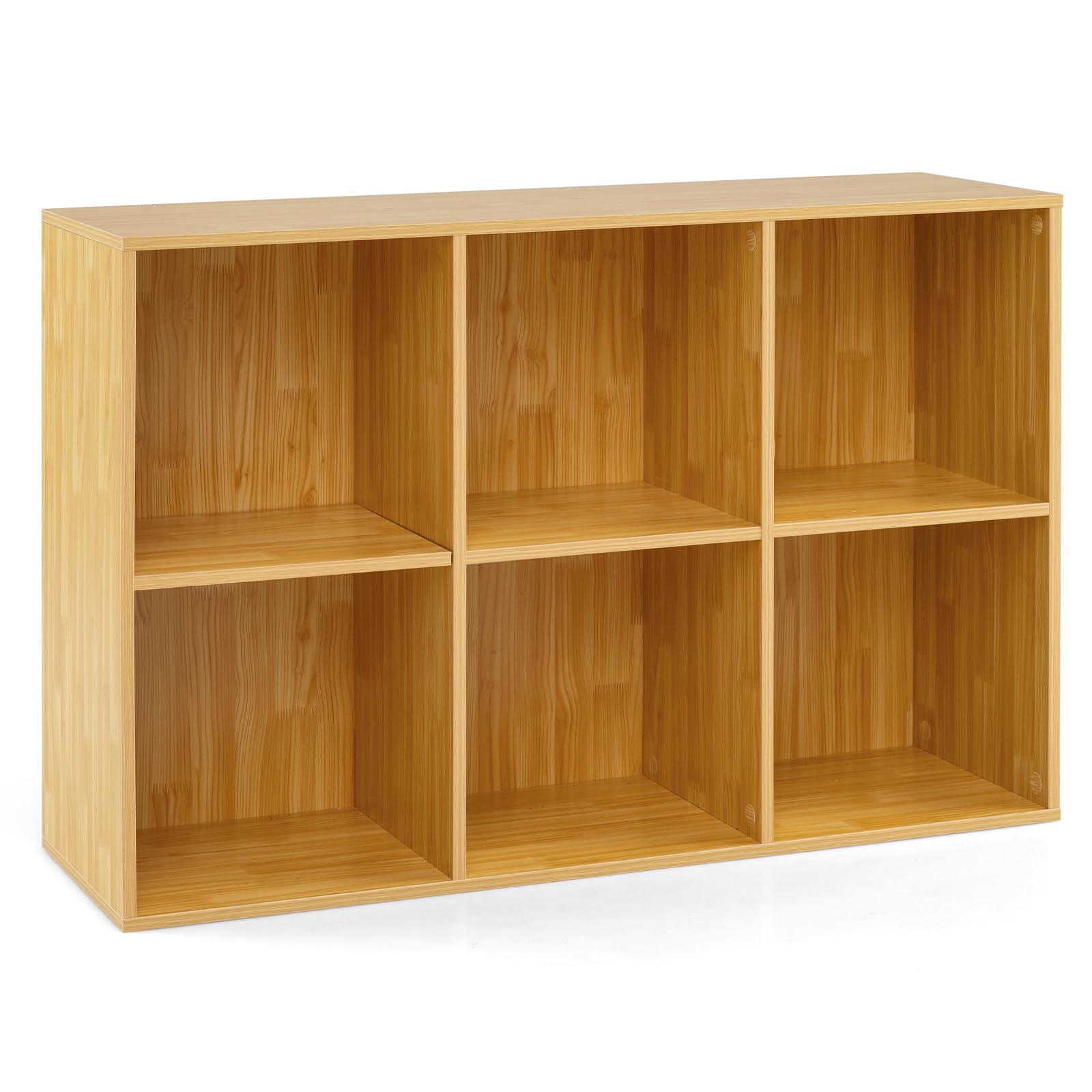 CASART Cube Storage Unit, Open Shelf Bookcase with Anti-Tipping Kits, Modern Compact Display Bookshelf for Living Room Study Office (Yellow, 6-Cube: 91 x 29 x 61cm)