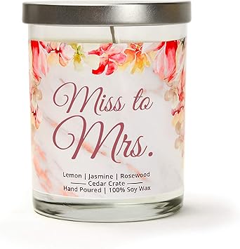 12. Miss to Mrs. Luxury Scented Soy Candle