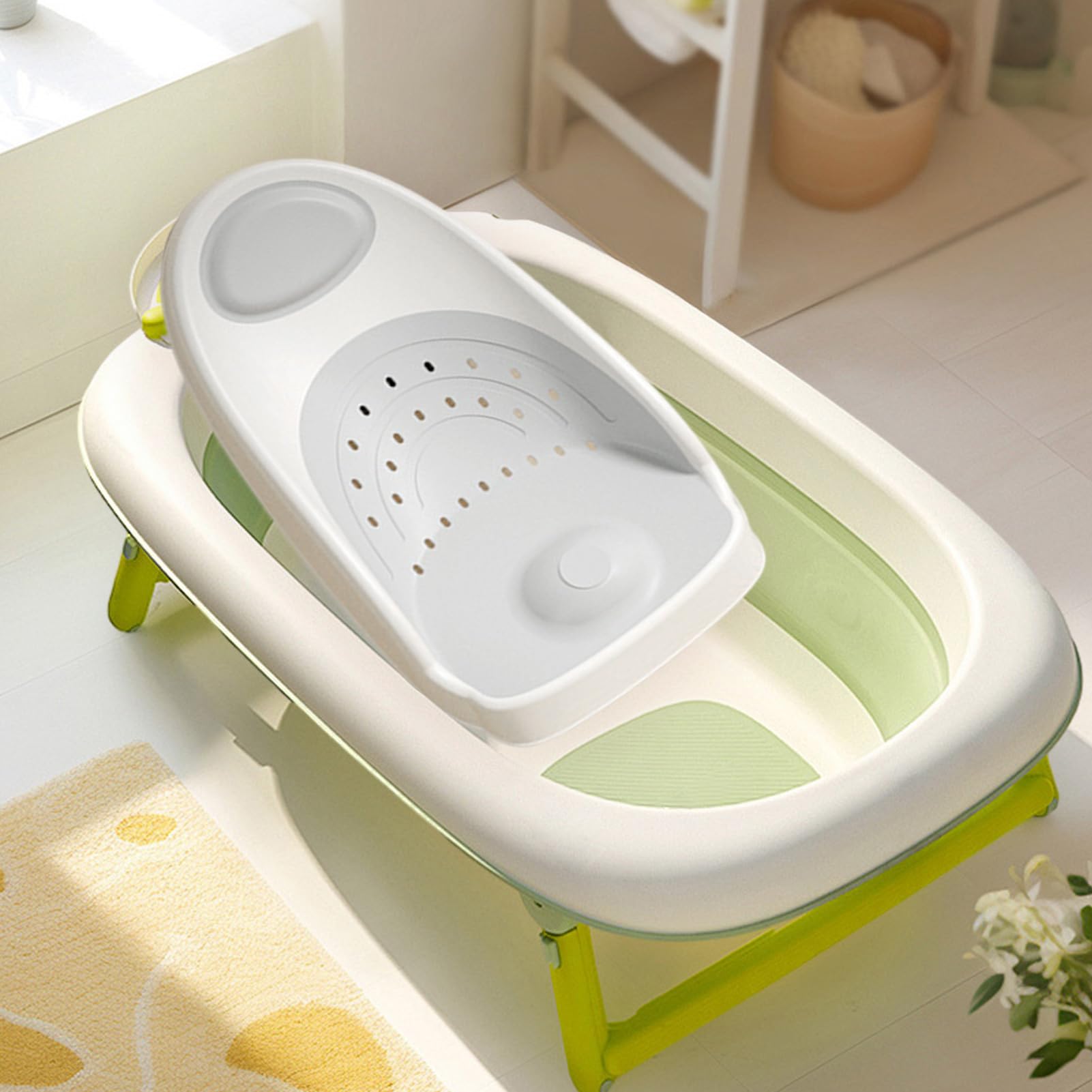 Supporto per vasca da bagno, sedia da doccia antiscivolo e morbida per