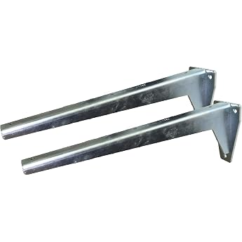 Shelf Support Heavy Duty Bracket L-Profile Console Galvanised Steel 2 x 380 mm