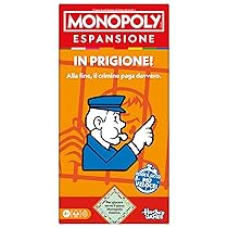 Hasbro Gaming, Monopoly Espansione in Prigione, Gioco da Tavolo per Bambini e Bambine da 8 Anni in Su, Idea Regalo, Per Giocare Serve il Gioco Monopoly Classico, 2-6 Giocatori, in Italiano
