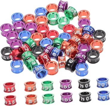 Birds Foot Rings,Leg Rings for Poultry Bird , chicken leg ring,Bird Leg Rings 50pcs Poultry Goose for Foot Ducks Quail Lovebird Pigeon Finch Gamefowl Parrot Pigeons Identification Bands Guinea Number