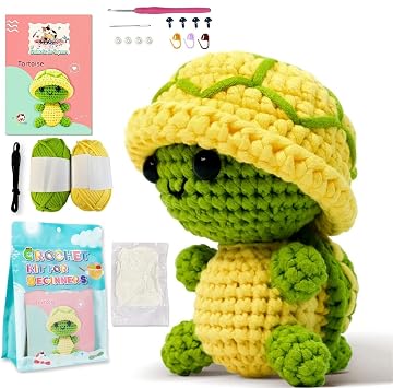 Swoolfe Crochet Kit for Beginners, Knitting Kit Step-by-Step Video Tutorials, Crochet Animal Kit, Crochet Kits for Beginners Adults Kids Women Men Beginners Crochet Kit
