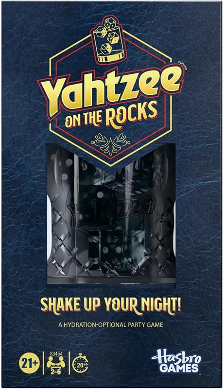 Yahtzee On the Rocks Dice Game | Adult Party Game with Fun Challenges for Ages 21+ | 2 to 6 Players | 20 Mins. | Great Gifts for Adults