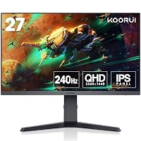 KOORUI Gaming Monitor 27 Pollici - Schermo WQHD PC, 240Hz