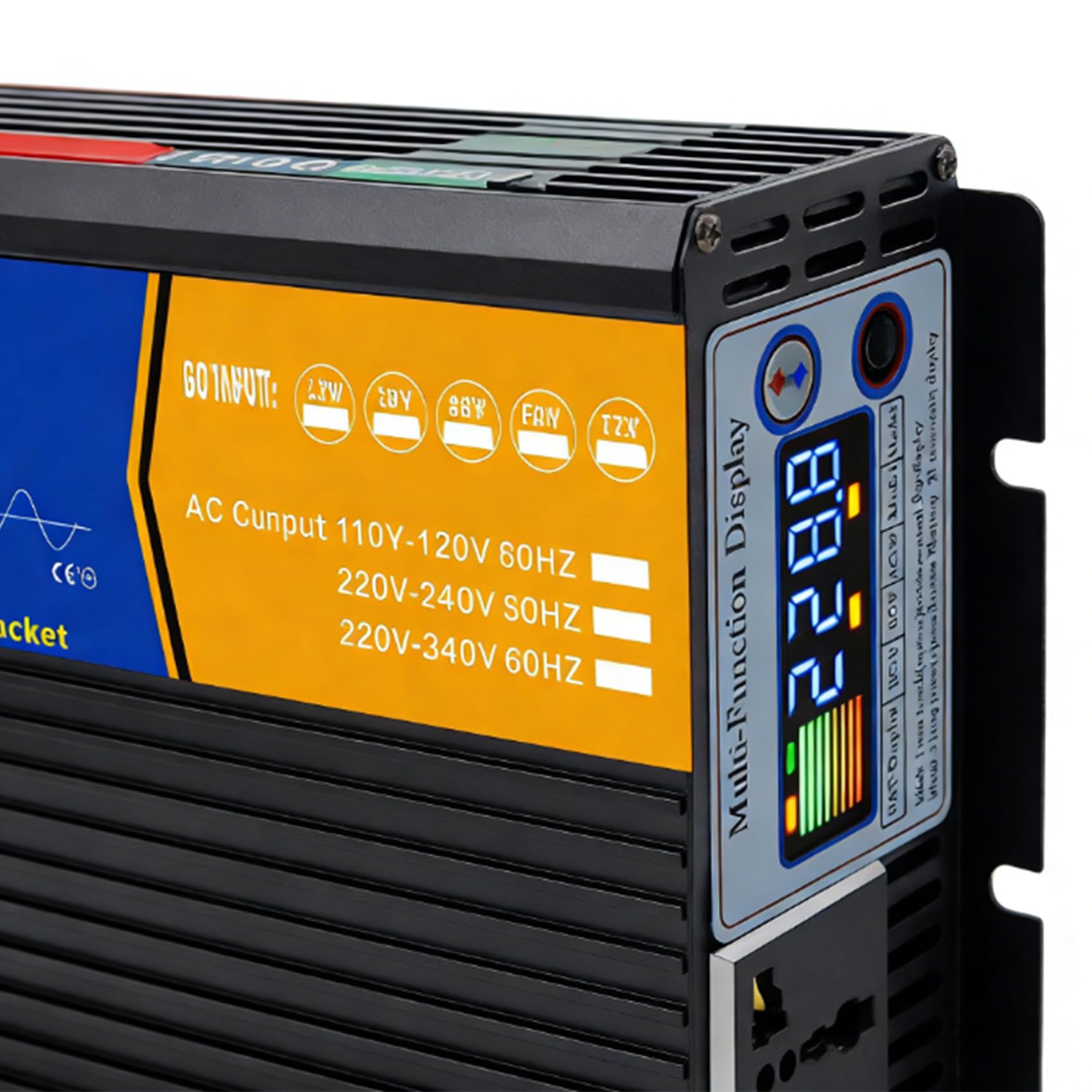 48v to 230v,Przetwornica czystej fali sinusoidalnej 72V na 110V, 3000W 12V/24V/48V/60V/72V DC na 110V/230V AC, z wyświetlaczem LCD, do zastosowań w solarnych systemach off-grid