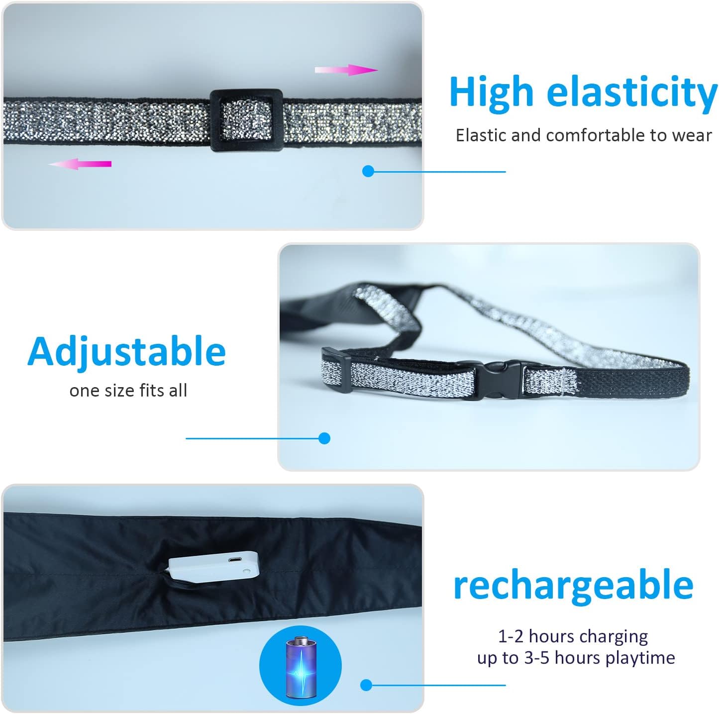 OMUMU Colorful LED Light up Neck Tie, USB Rechargeable Necktie, Luminous Novelty Flash Costume for Rave Party