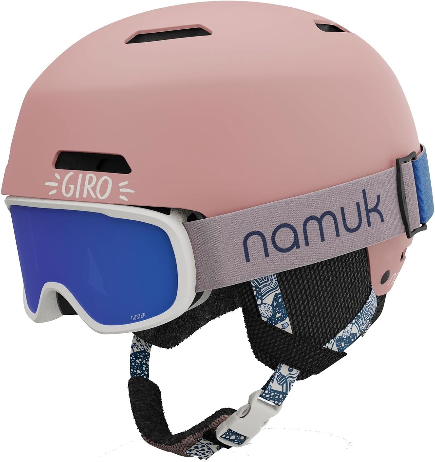 Giro Crue MIPS Kids Snow Helmet Goggle Combo - (Combo) Namuk Dark Rose - Size Small