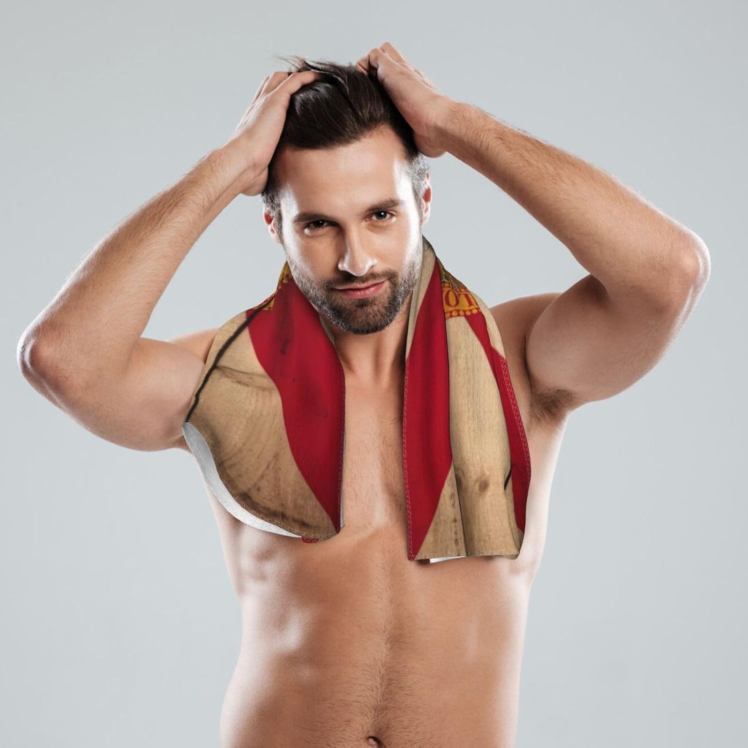 Florida Flag Wood Grain Print Hand Towels for Kitchen, Decorative Bathroom Towels Decor Farmhouse Cute for Men Women Gifts