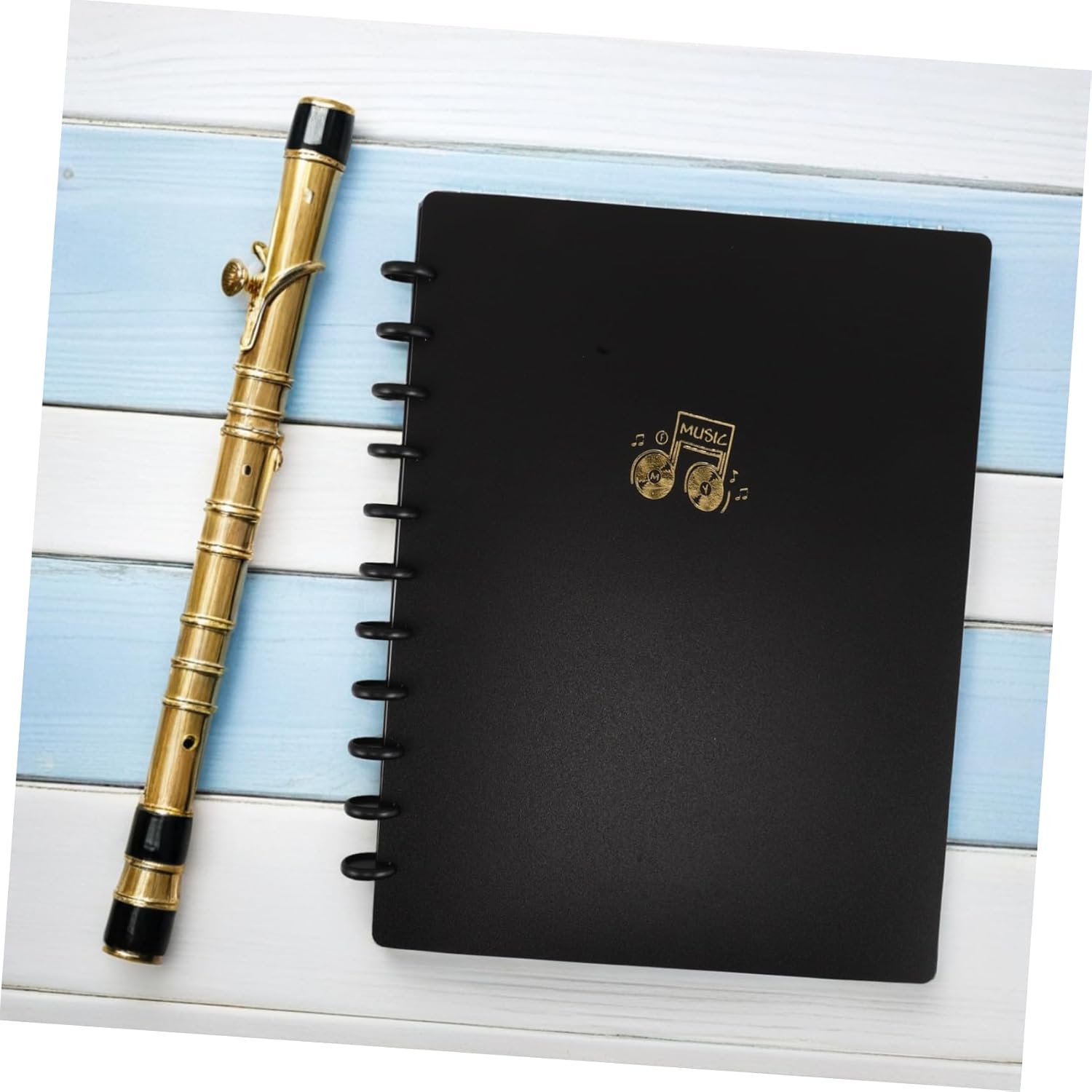 ibasenice 20sheets Loose- Score Organizer for Piano Guitar and Band Double-Sided Music Sheet Folder Clip Closure Thickened Design for Secure Storage of Sheet Pages Holds