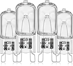 W10709921 Light Bulb for Whirlpool Microwave Oven,300°C High Temperature Resistant,G9 120V 25W Bulb Compatible with K-itchenaid Jenn-air Whirlpool Ma-ytag Replace for W10112515 AP5983626,4 Pack